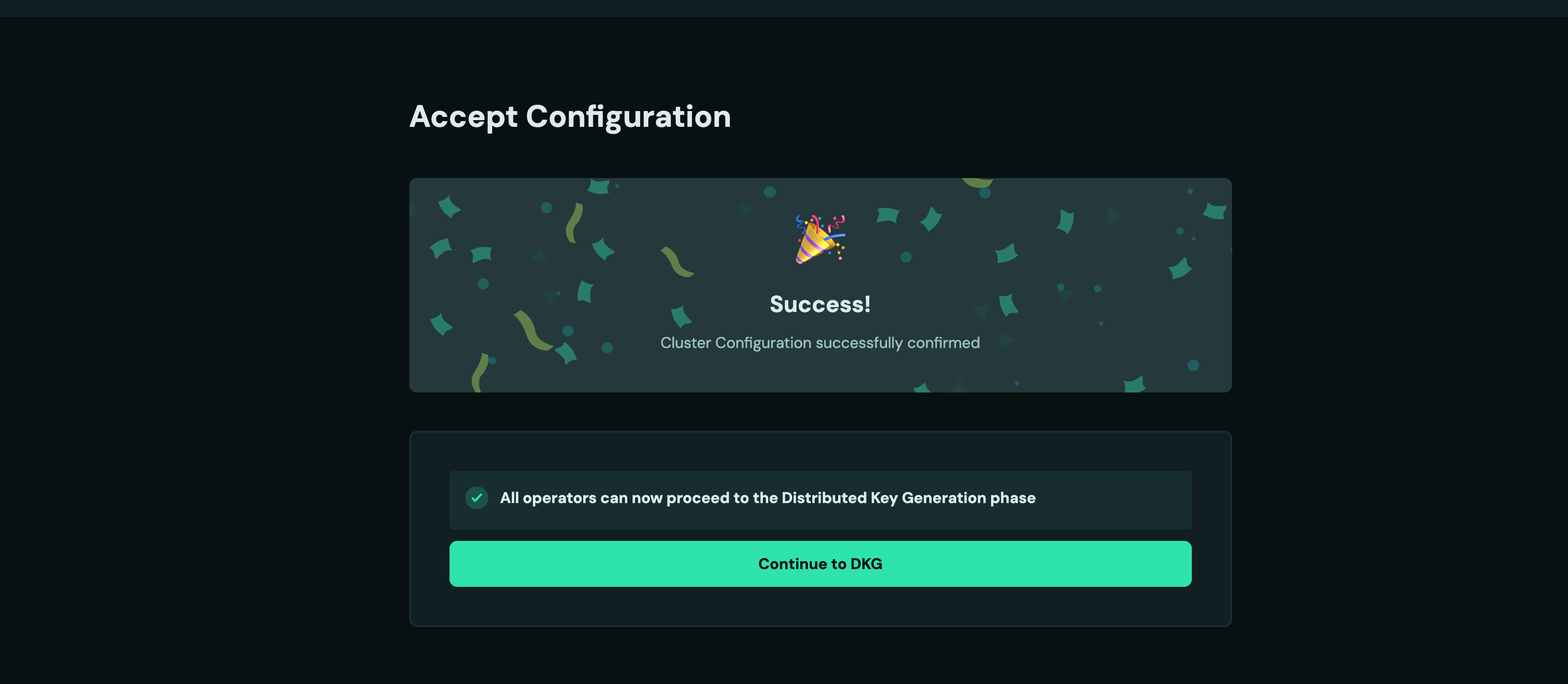 Screenshot: Follow this step if you are signing through the DV Launchpad, importing the cluster definition URL into the DappNode package's config &amp; then running the DKG inside the DappNode,…